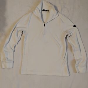 Women's White Half-Zip Sweatshirt